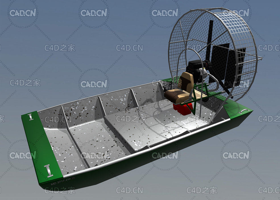 C4D大力风力汽艇船铁皮船模型 - C4D之家 - 29.jpg