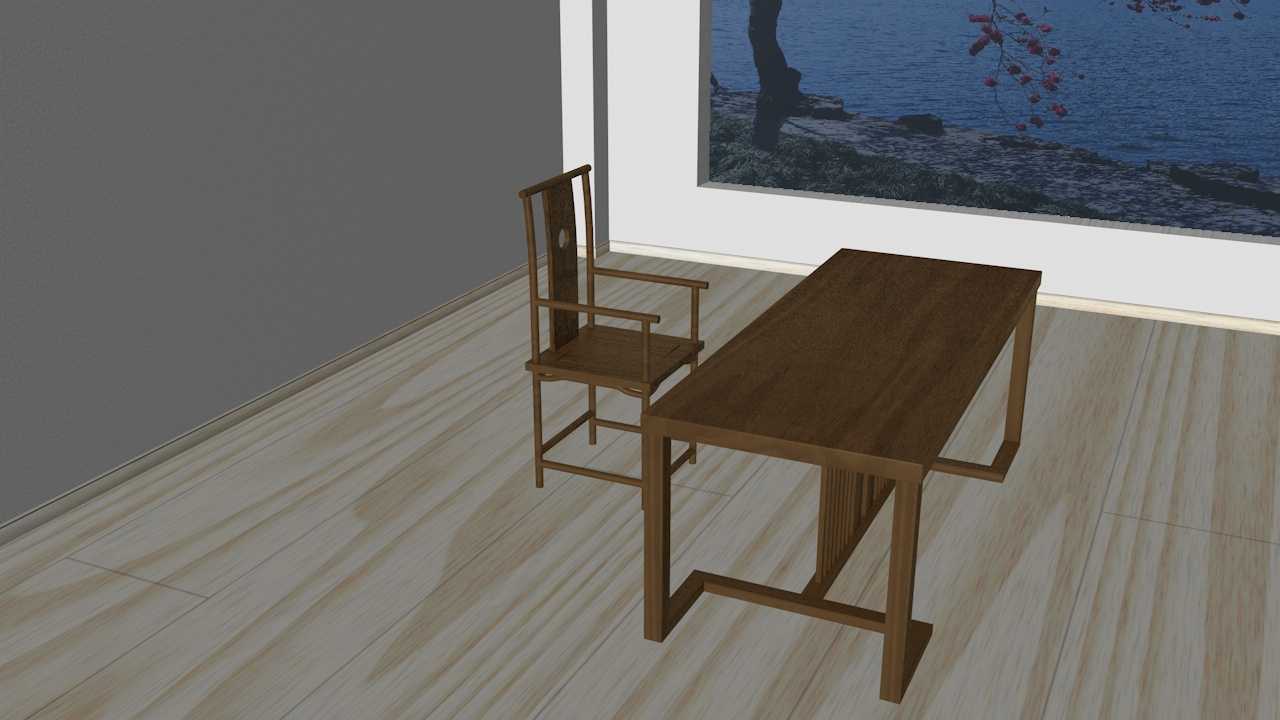 无名茶室（三）C4D室内书房新中式家具主人椅建模思路及模型 - C4D之家 - chair123.jpg