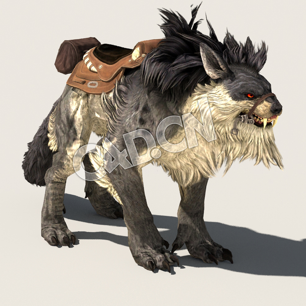 C4D狼坐骑模型（包含骨骼绑定动画) Worg_A01 3D Model - C4D之家 - 23.jpg
