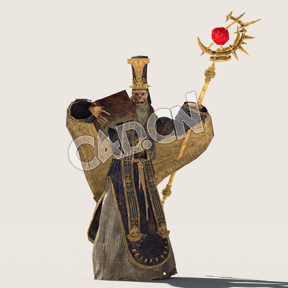 C4D巫妖模型（包含骨骼绑定动画) Liche_A01_SK_BYN 3D Model - C4D之家 - 32.jpg