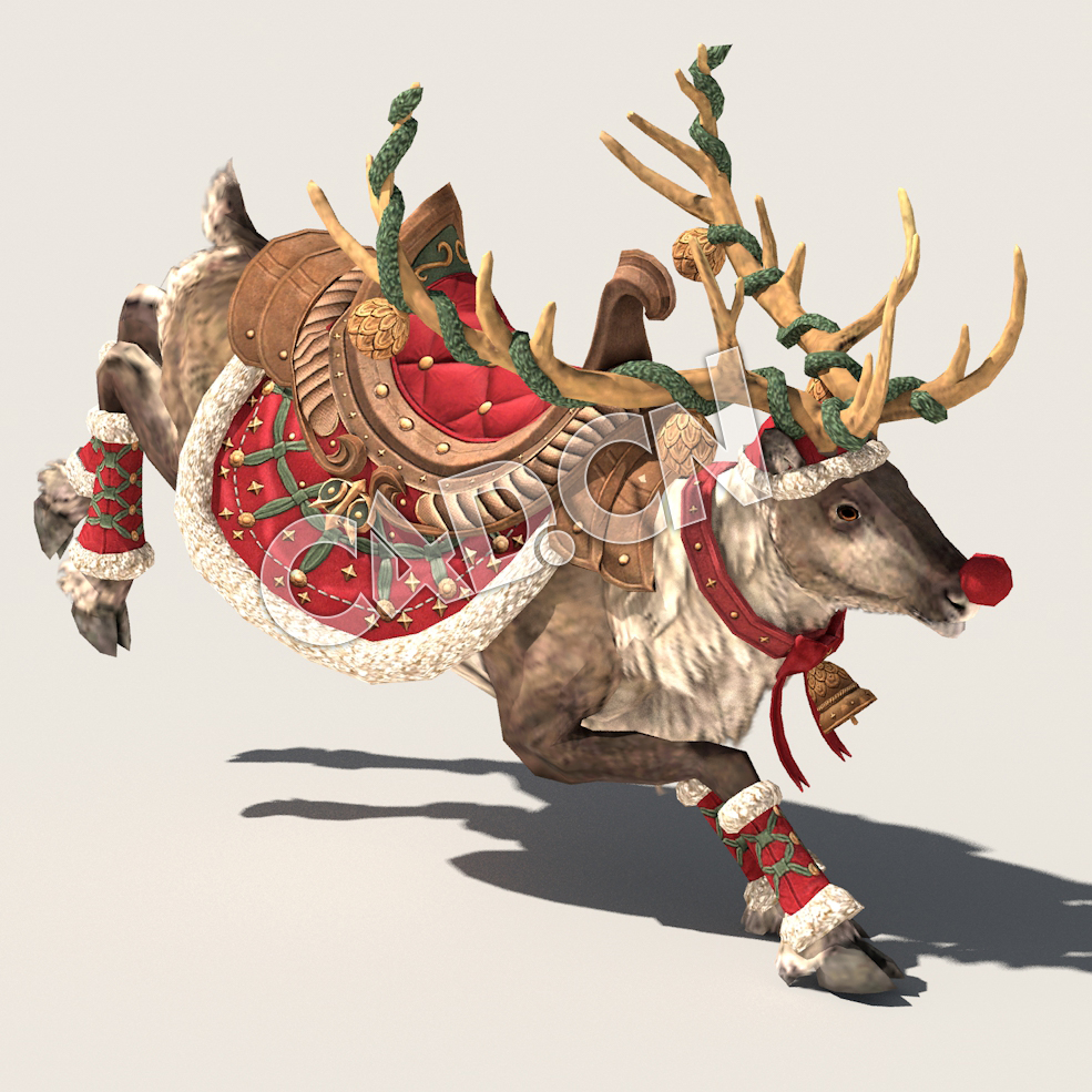 C4D圣诞节驯鹿模型（包含骨骼绑定动画) Reindeer_Run_F 3D Model - C4D之家 - 58.jpg