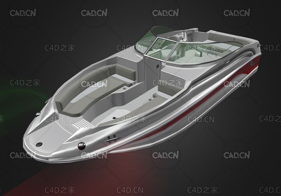 C4D海上游艇快艇船模型 Sea Ray