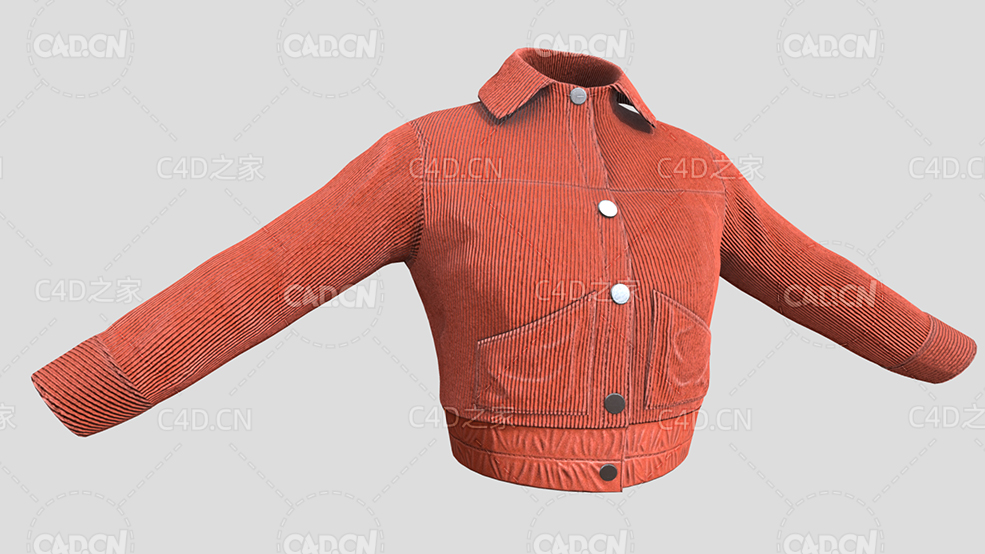 C4D灯芯绒外套上衣模型 Jacket - C4D之家 - 41.jpg