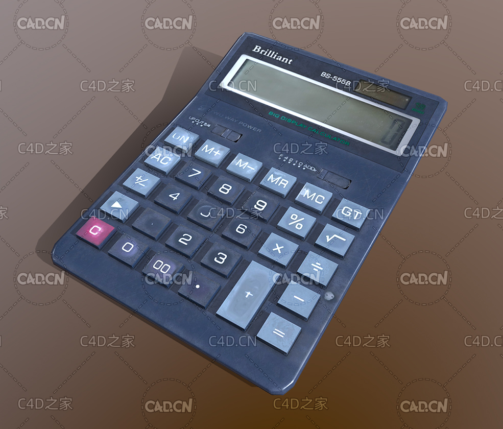 C4D破旧老式计算器模型 - C4D之家 - 54.jpg