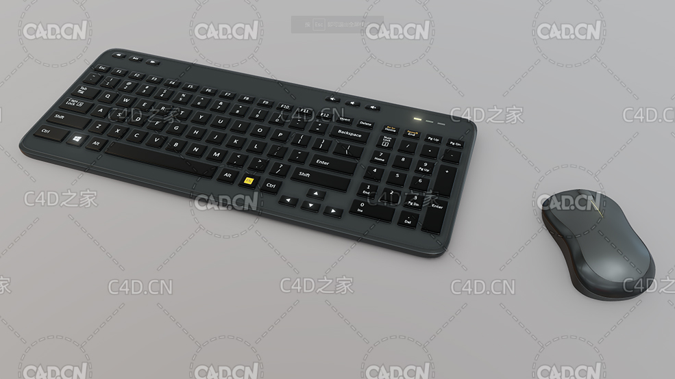 C4D无线鼠标蓝牙滑鼠键盘模型 mouse_keyboard - C4D之家 - 65.jpg