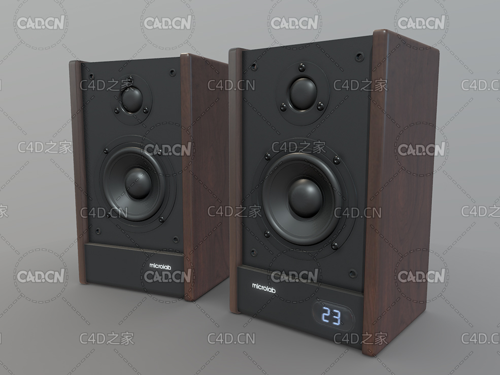 C4D麦博扬声器音响模型Solo 5c - C4D之家 - 70.jpg