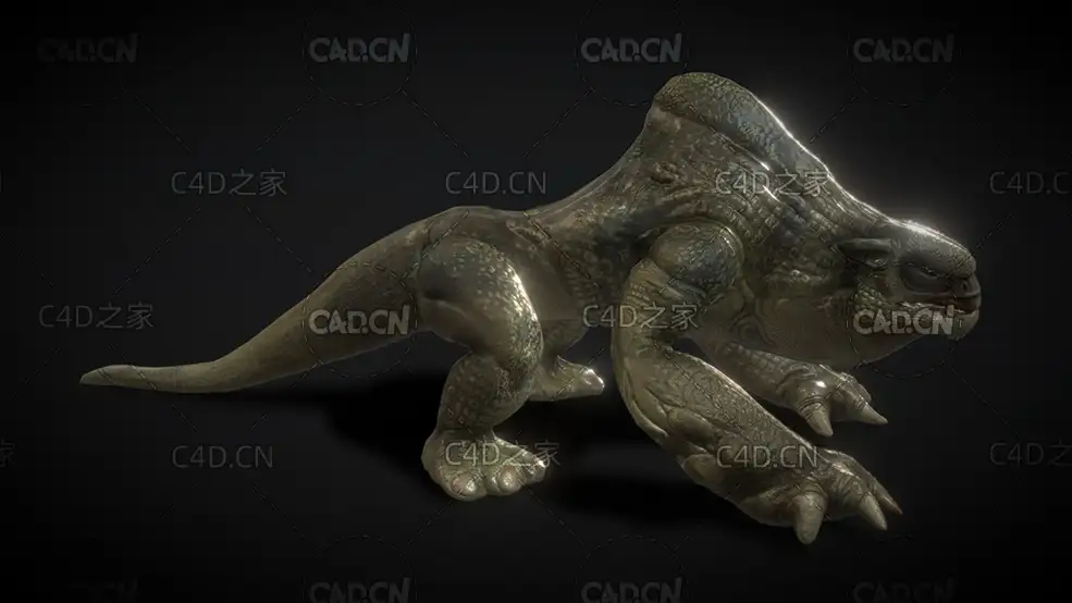 C4D四足掠食者野兽模型 Four Legged Predator