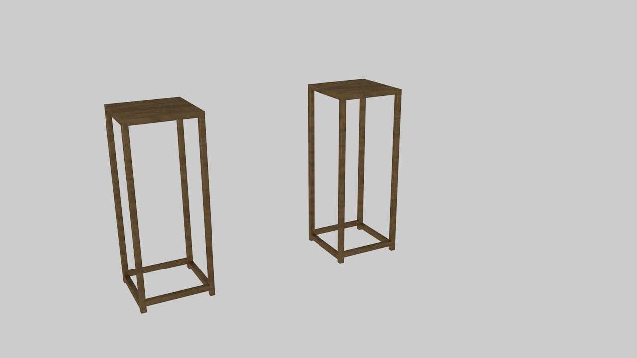 无名茶室（五）C4D室内书房新中式家具 玄关台、花盆座、茶水架模型 - C4D之家 - flower support.jpg