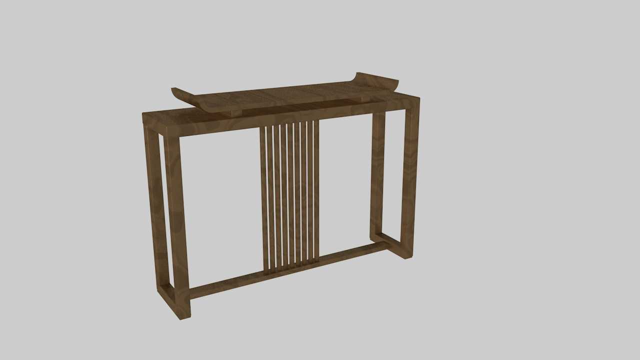 无名茶室（五）C4D室内书房新中式家具 玄关台、花盆座、茶水架模型 - C4D之家 - hallway plate.jpg