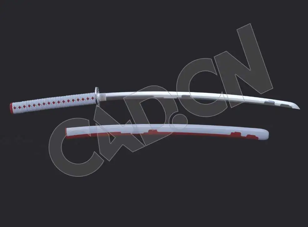 C4D日本军刀武士刀模型 - C4D之家 - 0.jpg