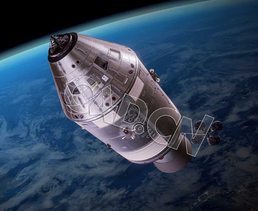 C4D阿波罗探测器太空舱模型 Apollo command and service module - C4D之家 - thumbnail.jpg