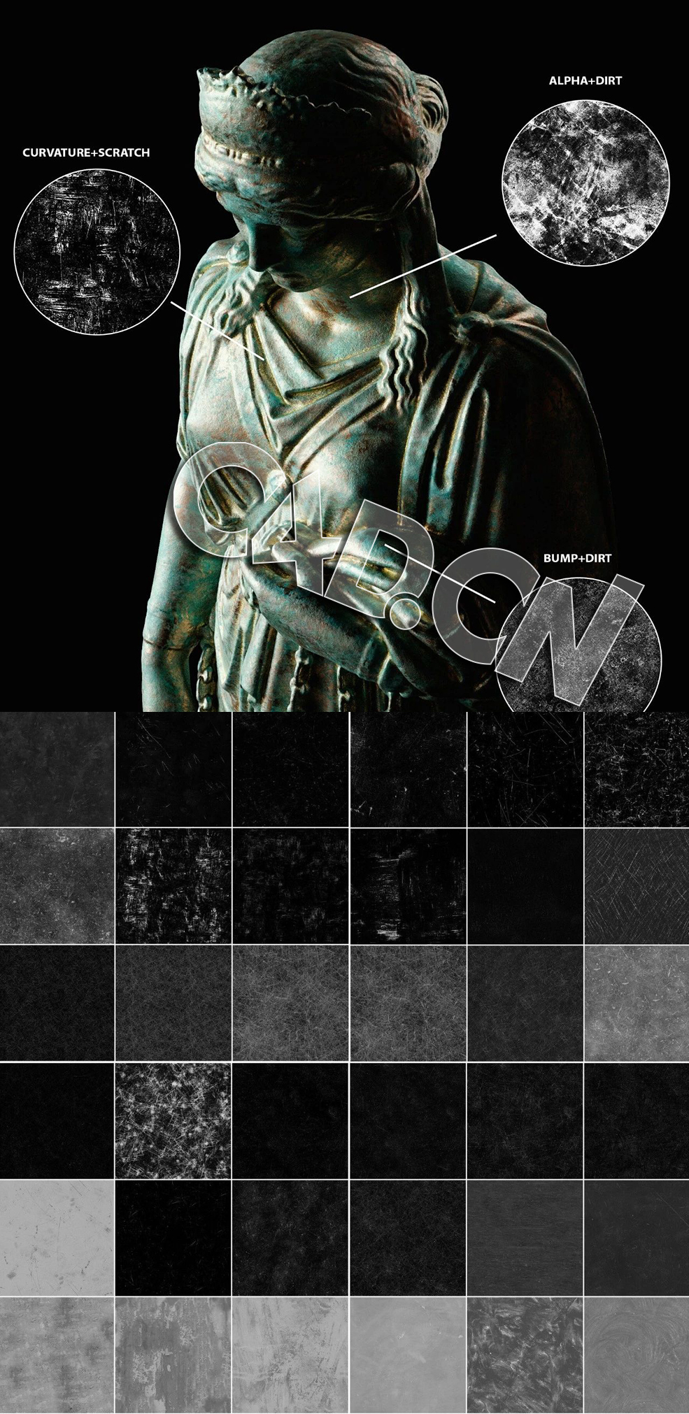 110幅表面划痕磨损瑕疵贴图合集 110 Surface Imperfection - 4k tileable textures - C4D之家 - 0fa83e7e94ea852cc11590ec313271c9.jpg