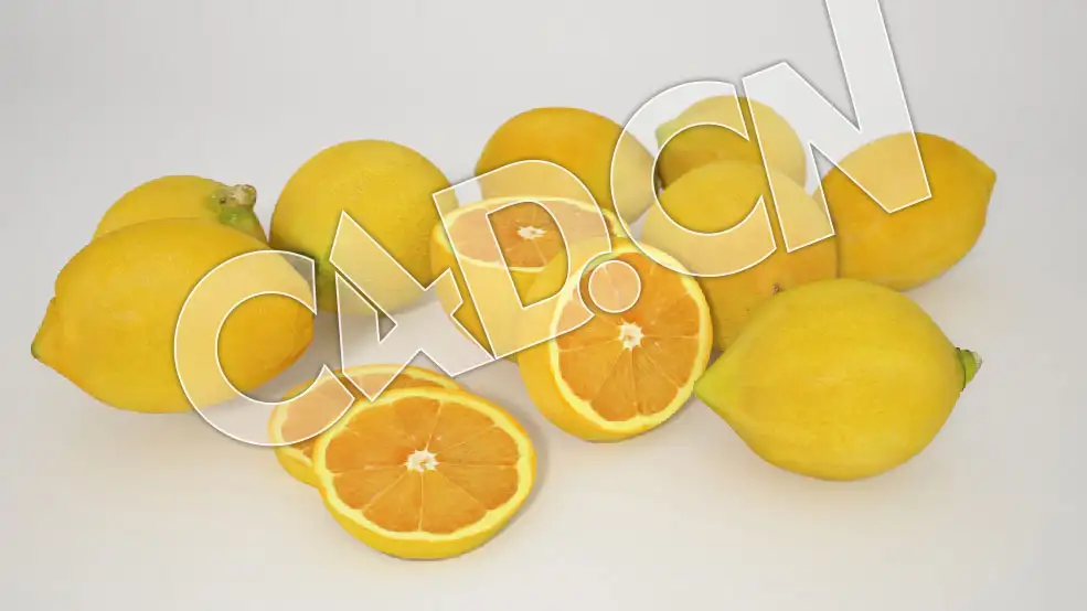 C4D柠檬水果模型 Lemons 3d Model
