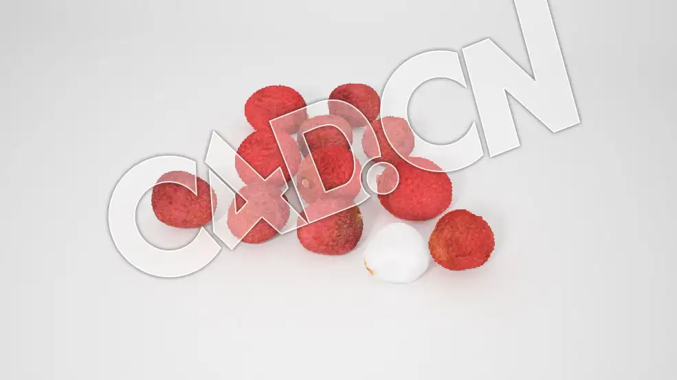 C4D荔枝水果模型 Lychees 3d Model