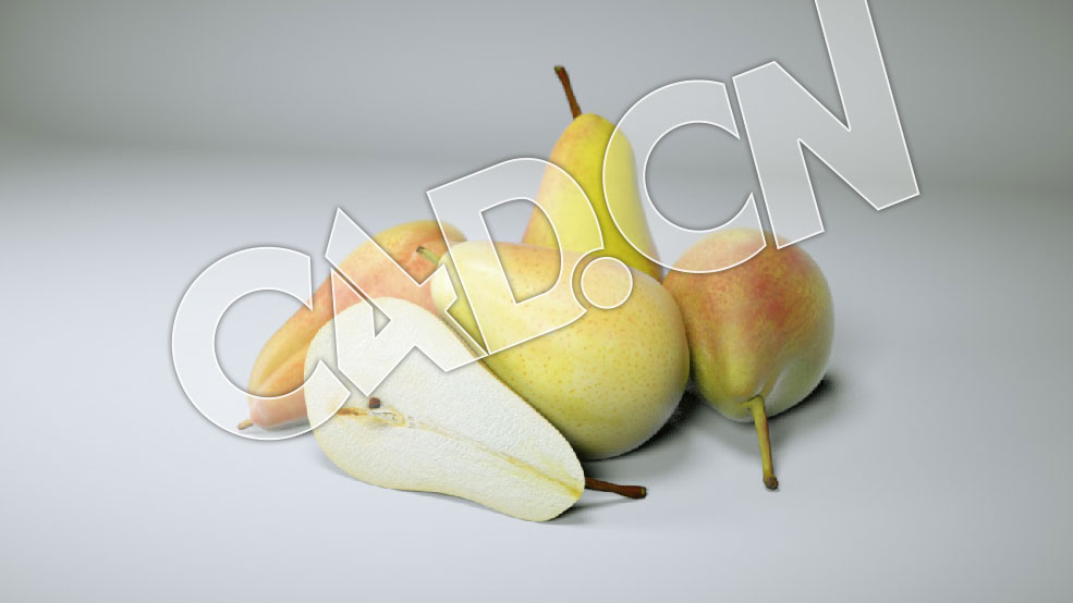 C4D啤梨水果模型 Pears 3d Model - C4D之家 - VP-Pears-view-1-octane.jpg