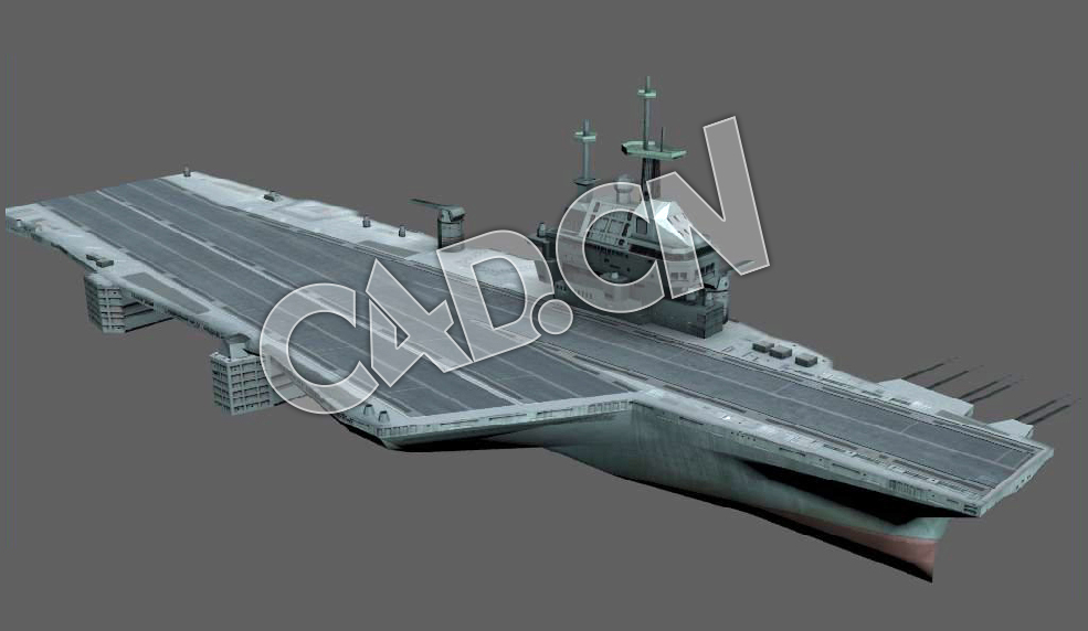 C4D海军舰艇军舰舰船-航空母舰模型 Aircraft carrier 3d Model - C4D之家 - 03.jpg