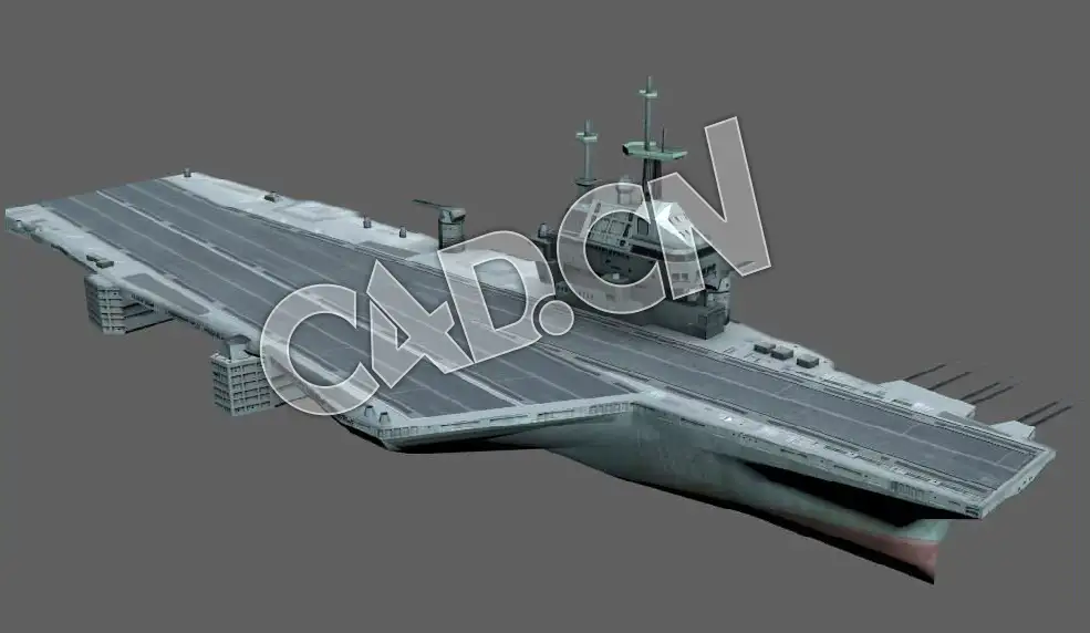 C4D海军舰艇军舰舰船-航空母舰模型 Aircraft carrier 3d Model - C4D之家 - 03.jpg
