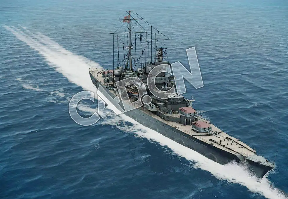 C4D海军舰艇军舰舰船-希佩尔海军上将号巡洋舰模型 Admiral Hipper Heavy Cruiser - C4D之家 - 02.jpg