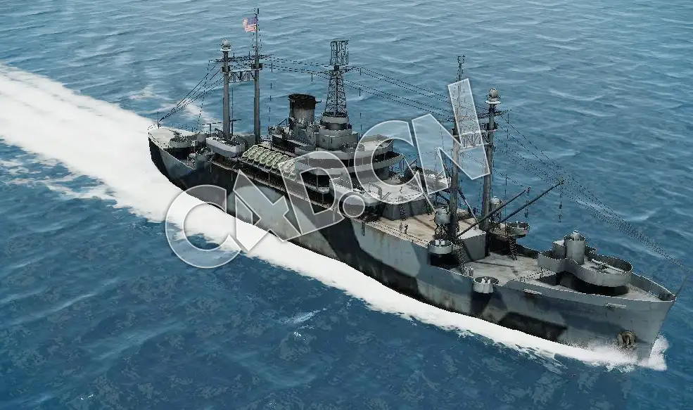 C4D海军舰艇军舰舰船-两栖作战指挥舰模型 Amphibious Group Command Ship 3d Model - C4D之家 - 05.jpg