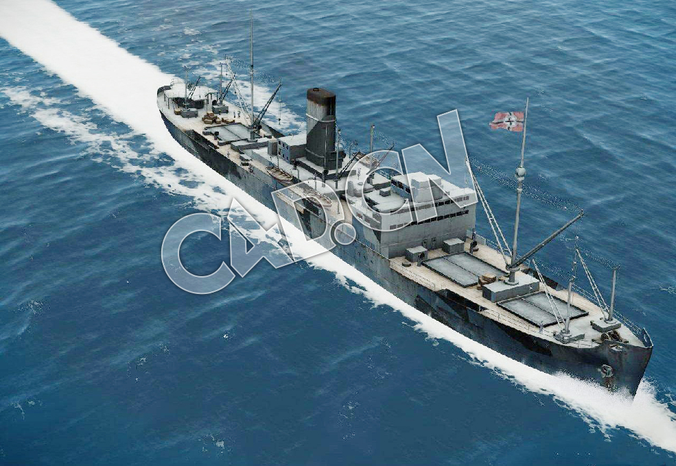 C4D海军舰艇军舰舰船-企鹅号辅助巡洋舰模型 Auxiliary Cruiser Penguin 3d Model - C4D之家 - 10.jpg