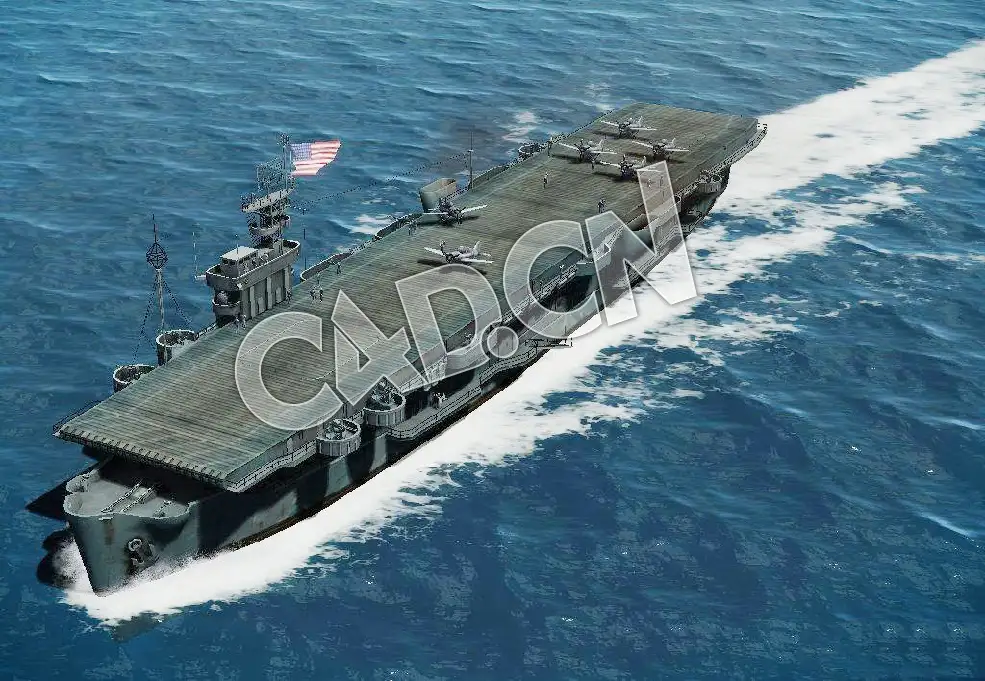 C4D海军舰艇军舰舰船-贝格护卫舰模型 Begue escort carrier 3d Model - C4D之家 - 12.jpg