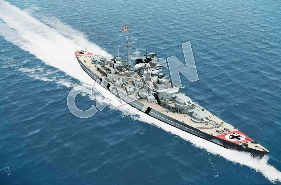 C4D海军舰艇军舰舰船-俾斯麦号战列舰模型 Bismarck battleship 3d Model - C4D之家 - 13.jpg