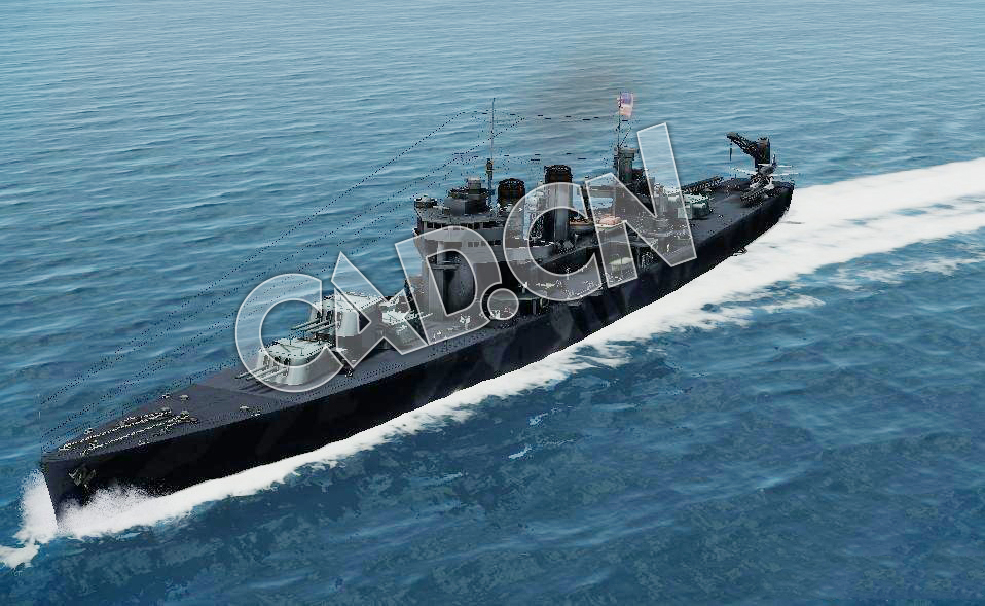 C4D海军舰艇军舰舰船-布鲁克林级轻巡洋舰模型 Brooklyn light cruiser 3d Model - C4D之家 - 15.jpg