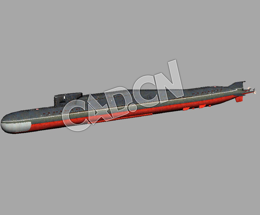 C4D苏联三角洲 IV 级核潜艇模型 Delta IV Class 3d Model