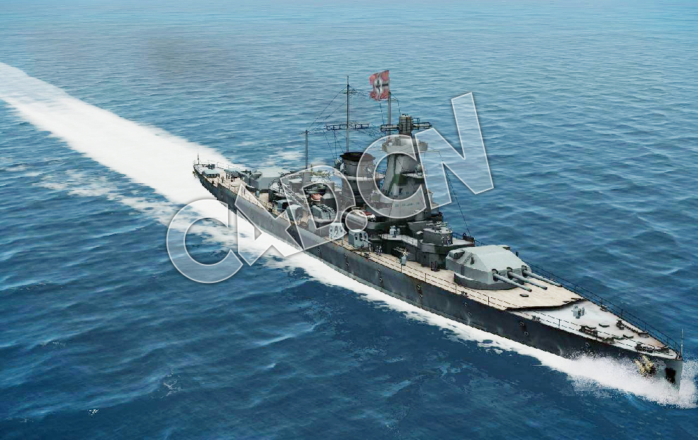 C4D德意志级装甲舰袖珍战列舰模型 Deutschland pocket battleship 3d Model - C4D之家 - 27.jpg
