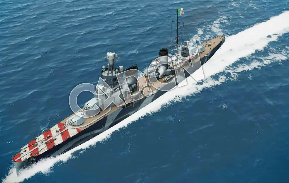 C4D海军舰艇军舰舰船-朱塞诺轻巡洋舰模型 Di Giussano Light Cruiser 3d Model - C4D之家 - 28.jpg