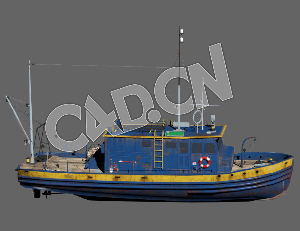 C4D潜水工作船潜水船模型 Diving Boat 3d Model - C4D之家 - 31.jpg
