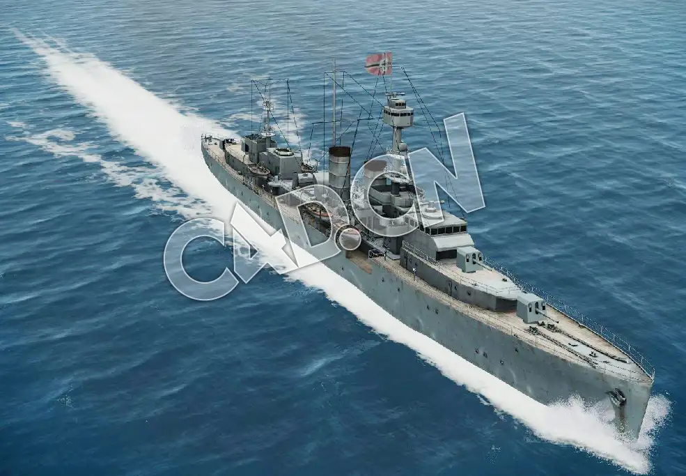 C4D海军舰艇军舰舰船-埃姆登号轻型巡洋舰模型 Emden Light Cruiser 3d Model - C4D之家 - 33.jpg