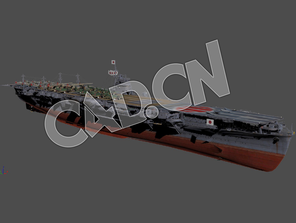 C4D海军舰艇军舰舰船-飞龙号航空母舰模型 Hiryu 1942 3d Model - C4D之家 - 42.jpg