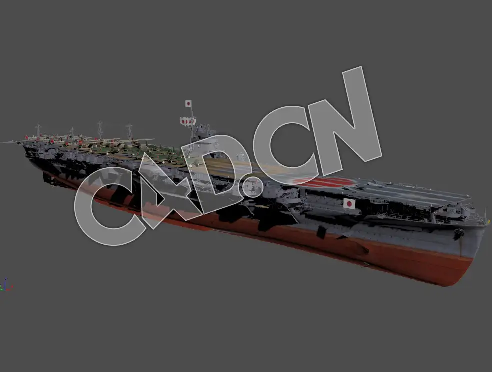 C4D海军舰艇军舰舰船-飞龙号航空母舰模型 Hiryu 1942 3d Model - C4D之家 - 42.jpg
