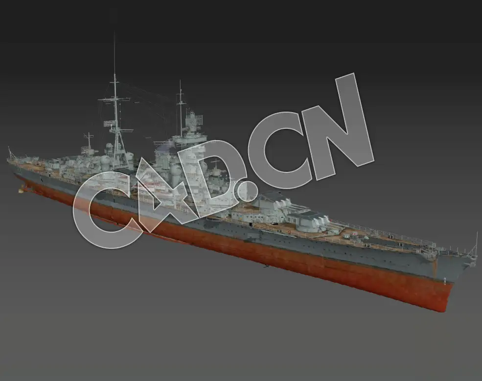 C4D海军舰艇军舰舰船-兴登堡级战列舰模型 Hindenburg 1945 3d Model - C4D之家 - 41.jpg