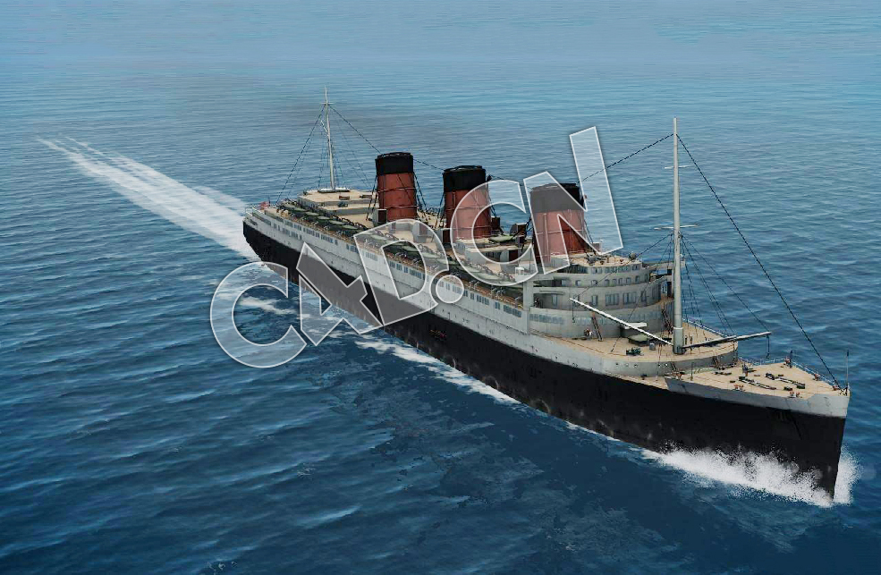 C4D欧洲大型班轮模型 Huge European Liner 3d Model