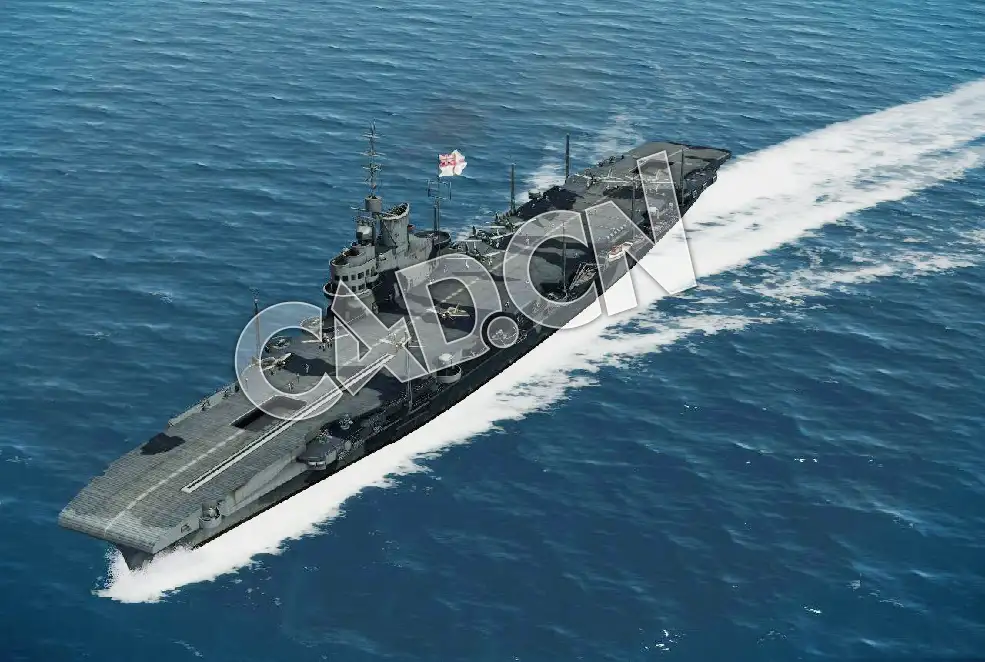 C4D海军舰艇军舰舰船-英国皇家海军轻型舰队航母模型 Illustrious Fleet Carrier - C4D之家 - 46.jpg