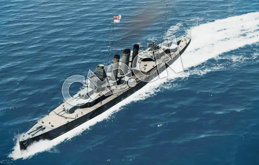 C4D海军舰艇军舰舰船-英国肯特级重巡洋舰模型 Kent Heavy Cruiser 3d Model - C4D之家 - 50.jpg