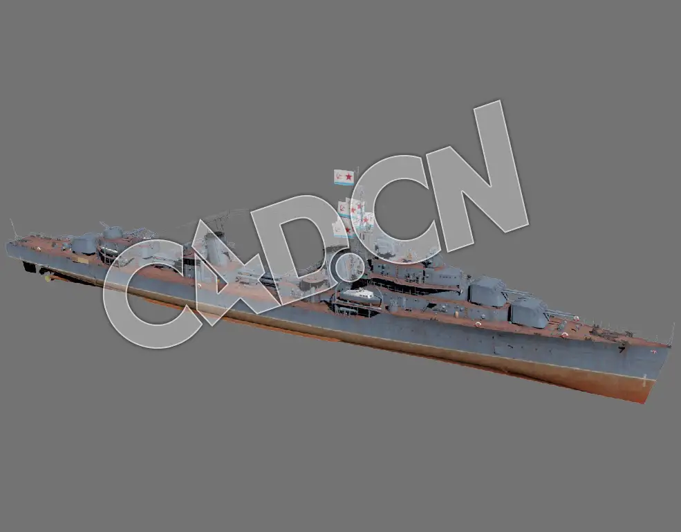 C4D海军舰艇军舰舰船-基辅级航母1143型航空母舰模型 Kiev 1939 3d Model - C4D之家 - 51.jpg