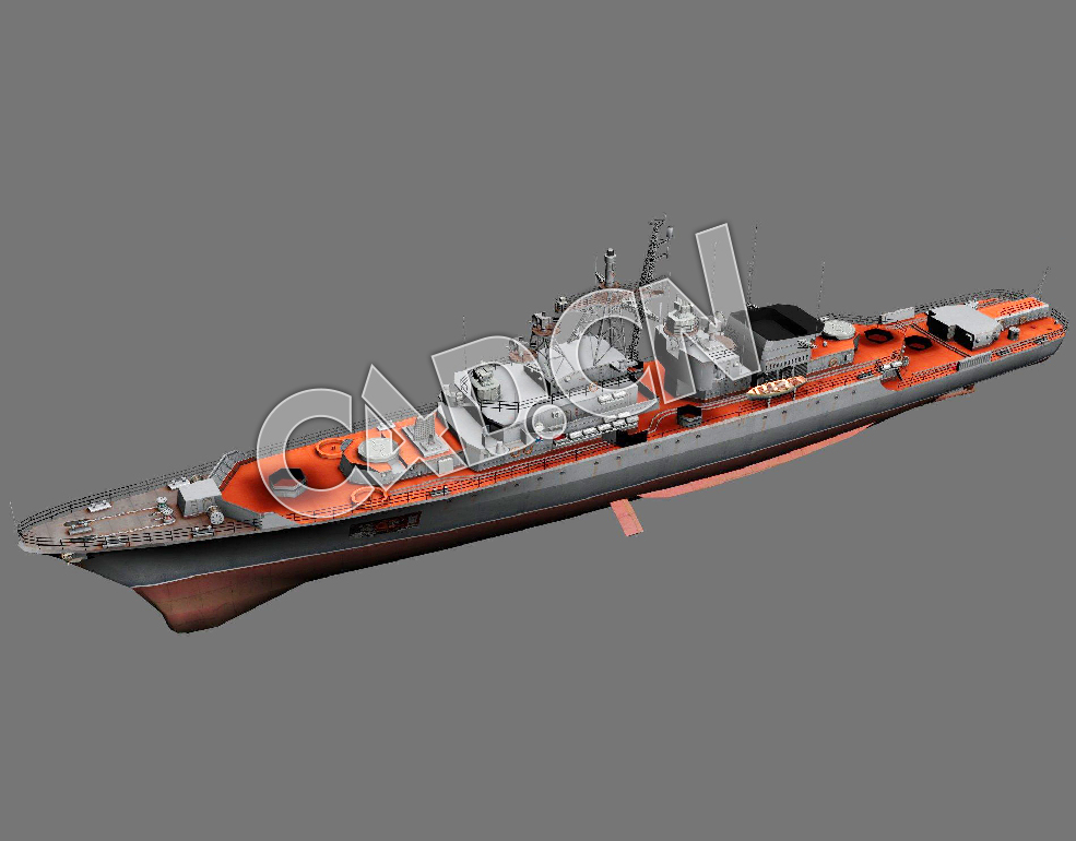 C4D海军舰艇军舰舰船-1134A型巡洋舰/克列斯塔级巡洋舰模型 Kresta Class 3d Model - C4D之家 - 55.jpg