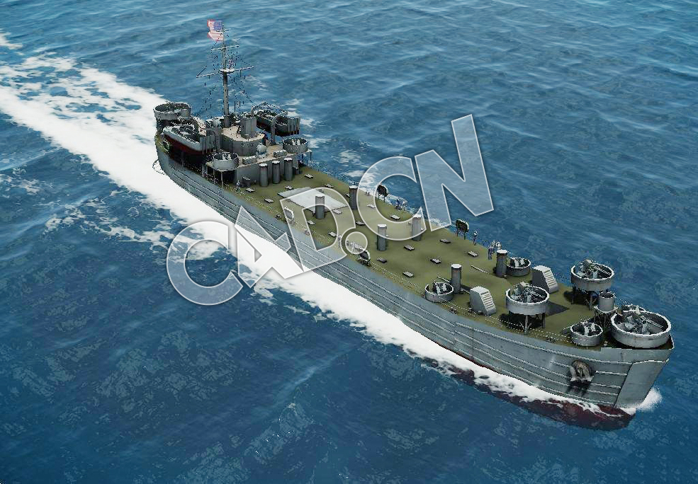 C4D海军舰艇军舰舰船-坦克登陆舰坦克登陆艇模型 landing ship tank 3d Model - C4D之家 - 57.jpg
