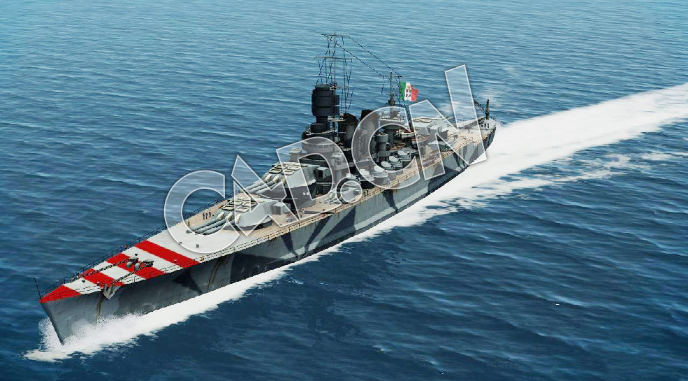 C4D海军舰艇军舰舰船-意大利利托里奥号战列舰模型 Littorio Battleship 3d Model - C4D之家 - 62.jpg