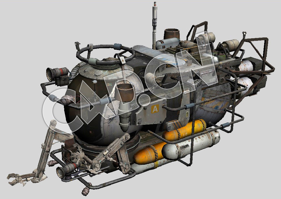 C4D低面科幻小型潜水艇模型 Mini sub 3d Model - C4D之家 - 67.jpg