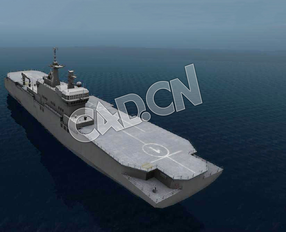 C4D海军舰艇军舰舰船-西北风级两栖攻击舰模型 Mistral 3d Model - C4D之家 - 68.jpg