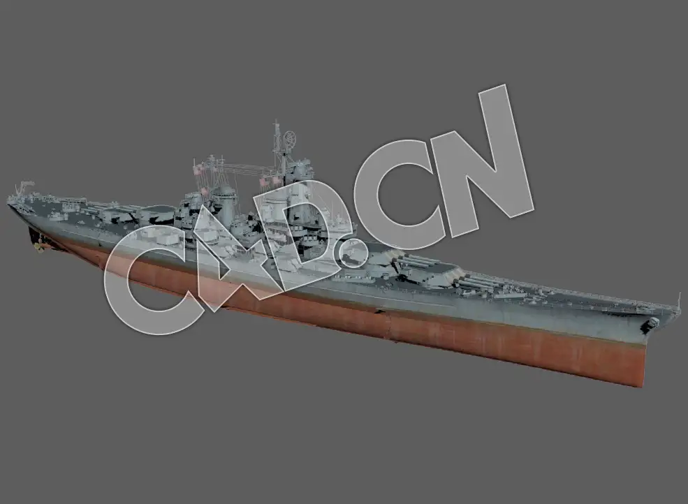 C4D海军舰艇军舰舰船-蒙大拿级战列舰模型 Montana 1945 3d Model - C4D之家 - 69.jpg