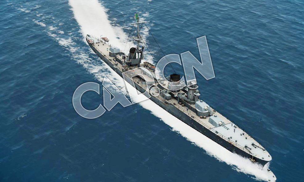 C4D海军舰艇军舰舰船-蒙德库克里级轻巡洋舰模型 Montecuccoli Light Cruiser 3d Model - C4D之家 - 70.jpg