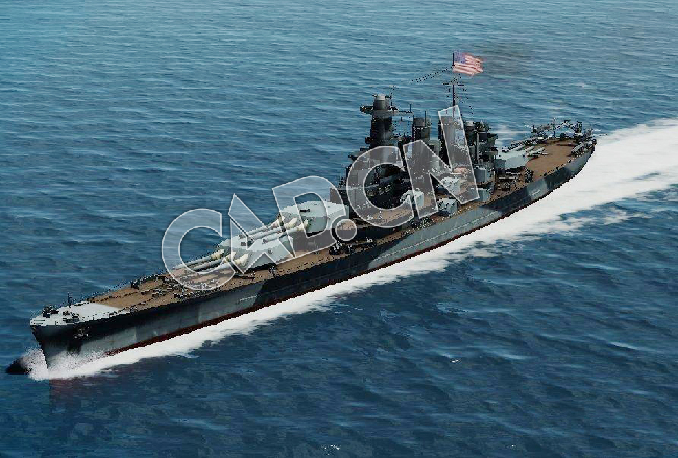 C4D美国海军大型战舰-北卡罗来纳级战列舰模型 North Carolina Battleship 3d Model - C4D之家 - 79.jpg