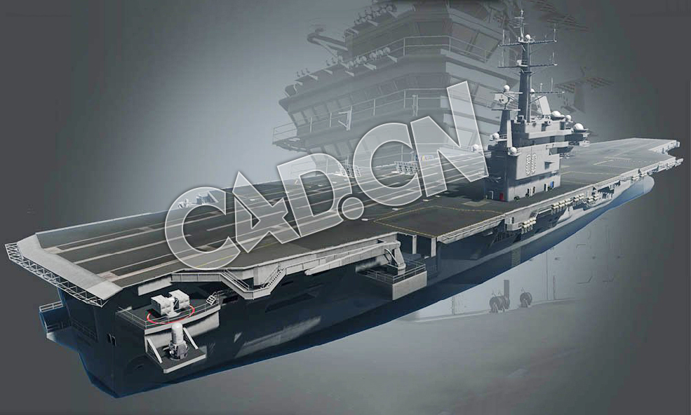 C4D美国海军舰船军舰潜艇-尼米兹级航母尼米兹级航空母舰模型 Nimitz 3d Model