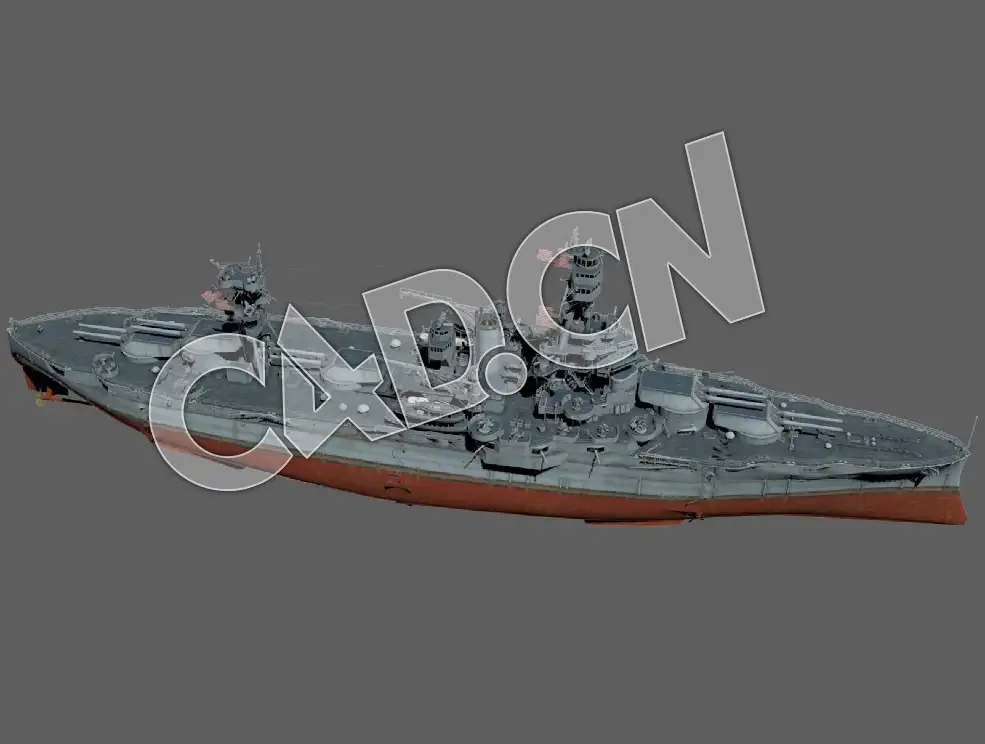 C4D海军舰艇军舰舰船-纽约号战列舰模型 New York 1942 3d Model - C4D之家 - 75.jpg