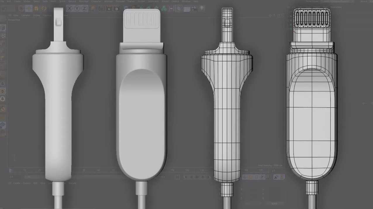 C4D手机usb充电头建模视频教程 Product Modeling - USB - C4D之家 - 55.jpg